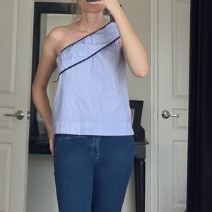 J. Crew Seersucker Top